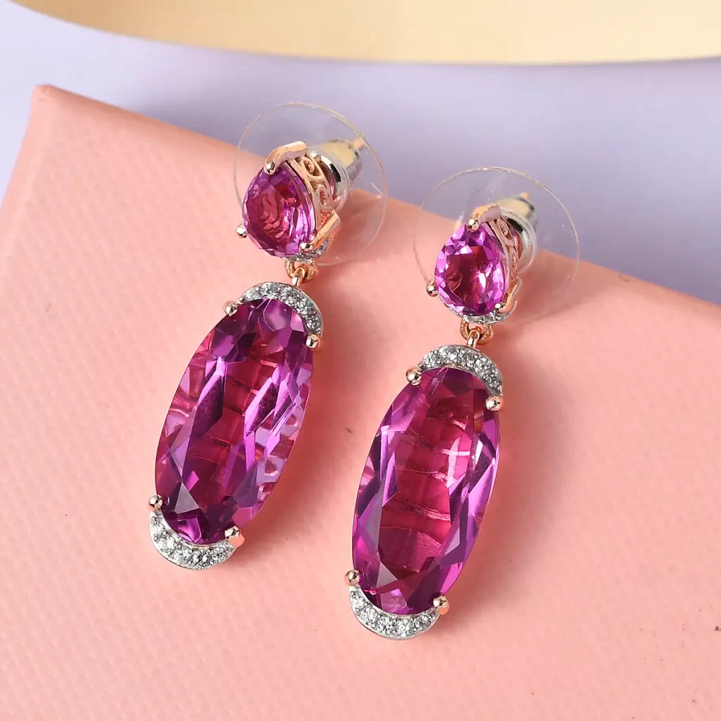 African Lilac Quartz Earrings