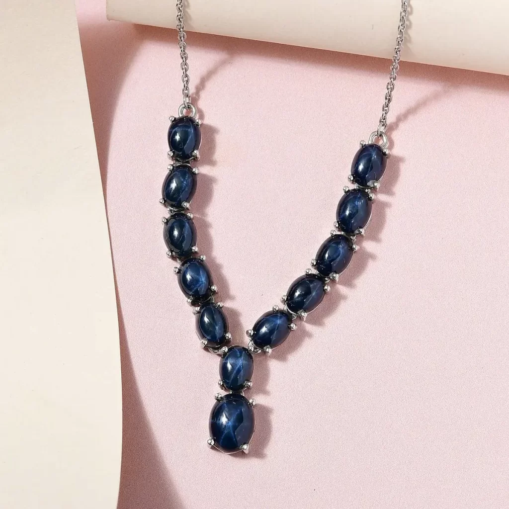 Blue Star Sapphire Necklace