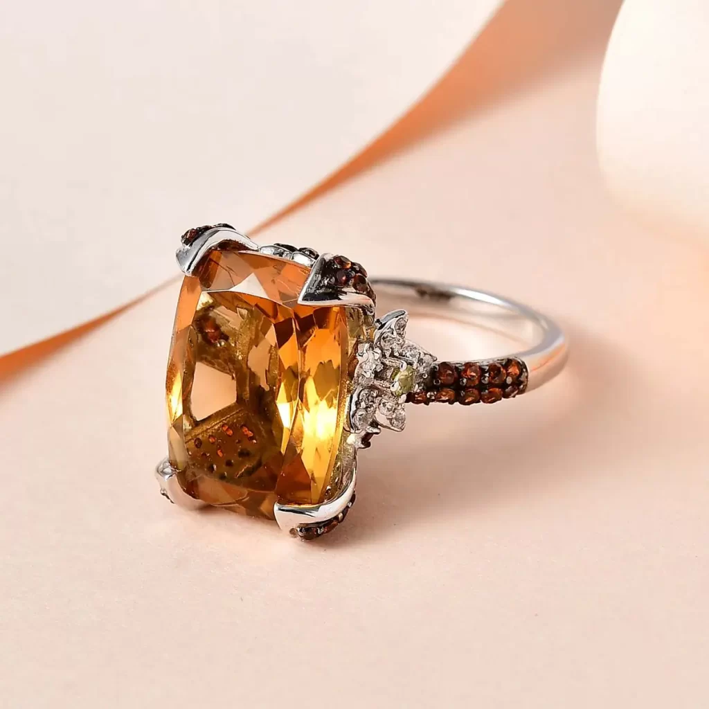 Fall Colors Style with Citrine Gemstone Ring