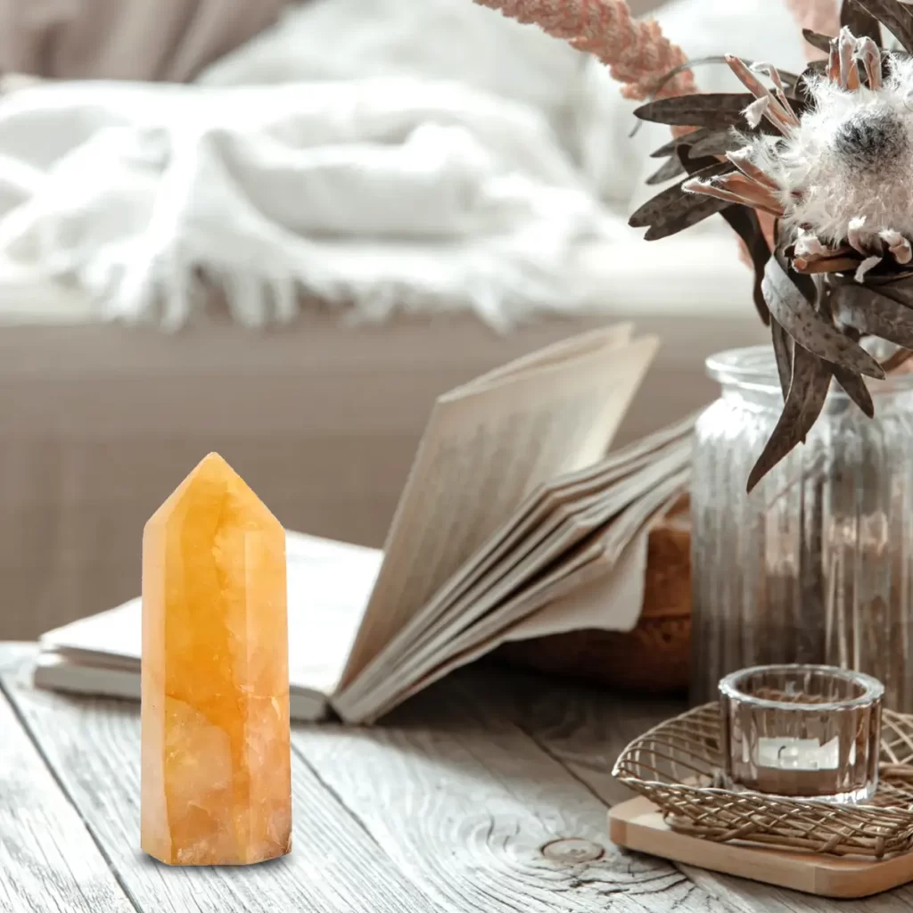 Golden Healing Quartz Point Figurine