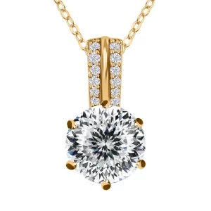 Moissanite Pendant Necklace