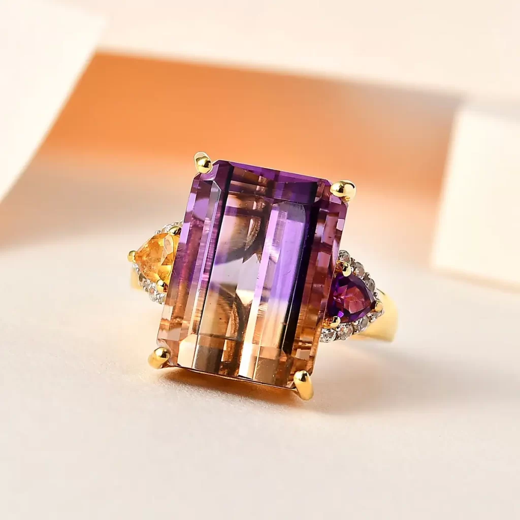 AAA Anahi Ametrine Meaning ametrine Trilogy Ring