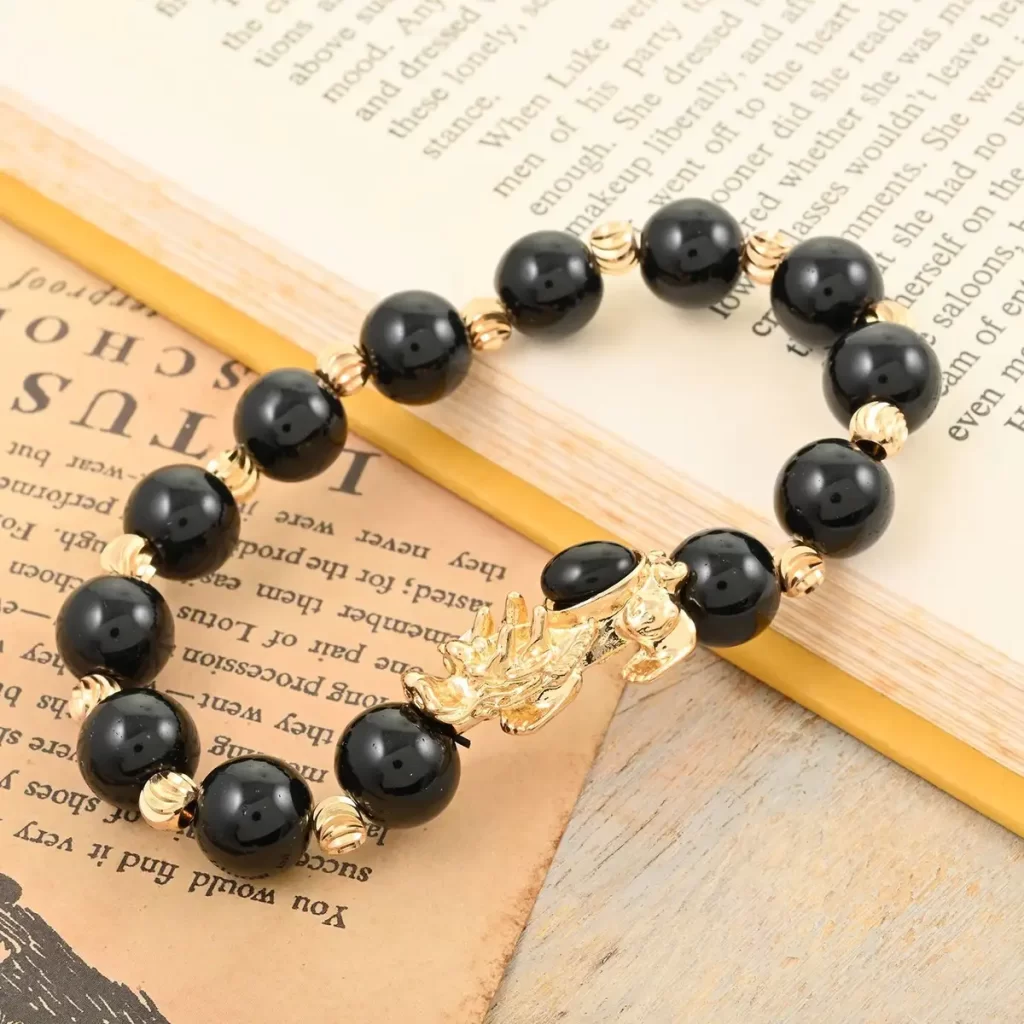 Pixiu Feng Shui Black Obsidian Wealth Bracelet