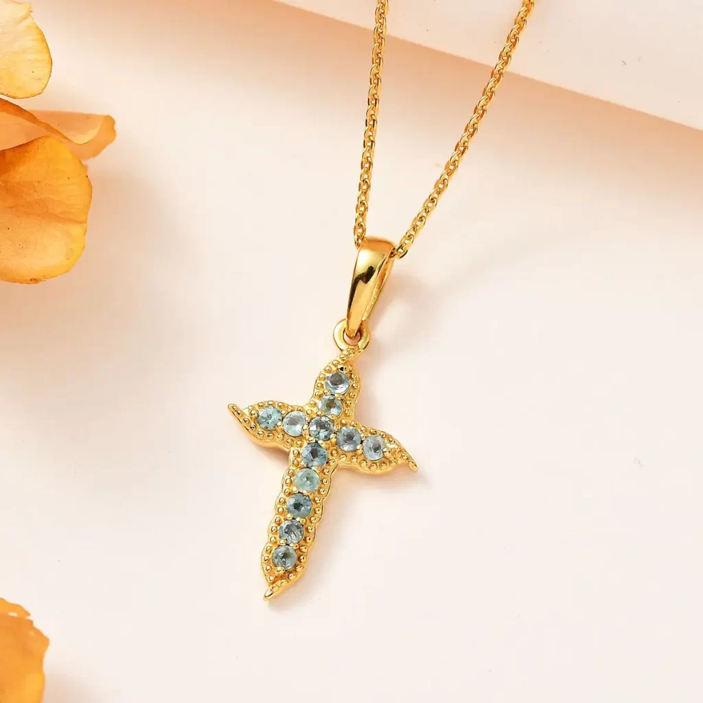 Narsipatnam Alexandrite Cross Pendant Necklace