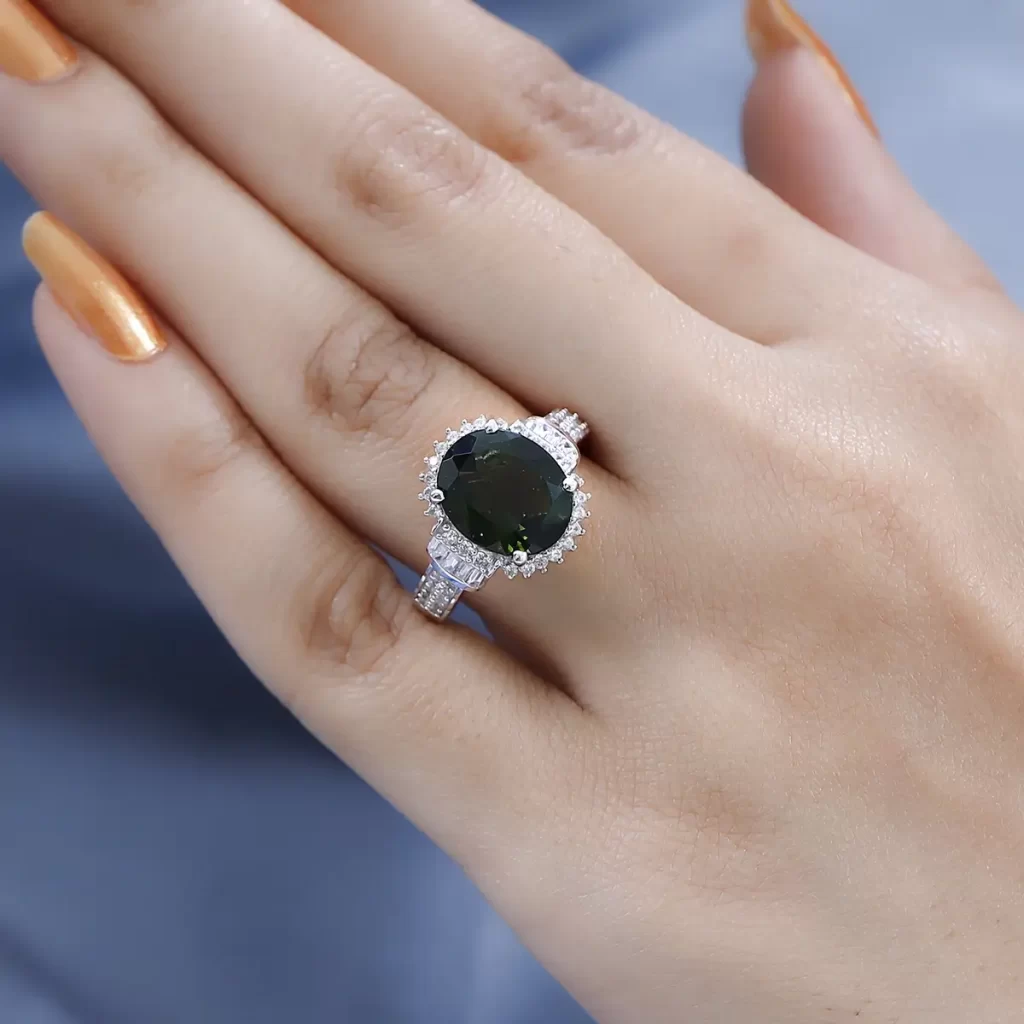 Premium Bohemian Moldavite Ring 