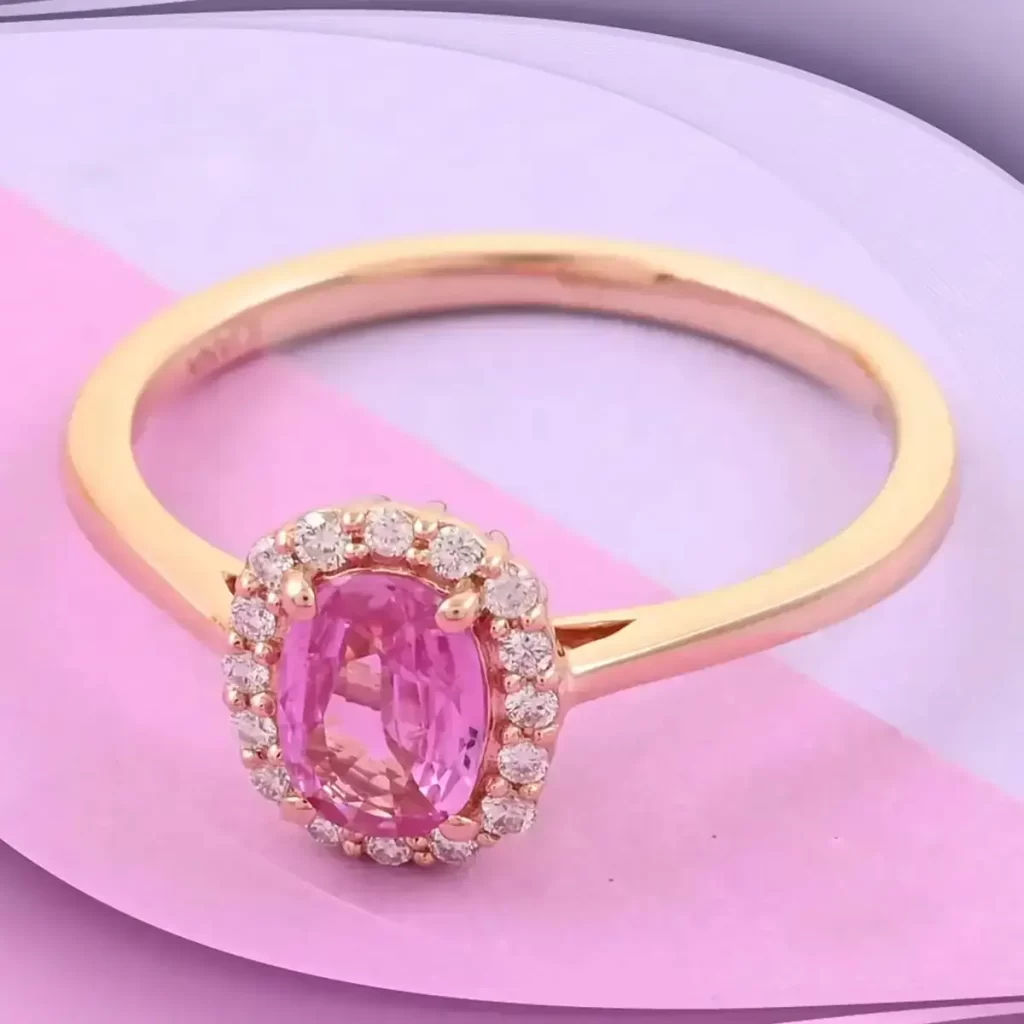 AAA Madagascar Pink Sapphire Ring