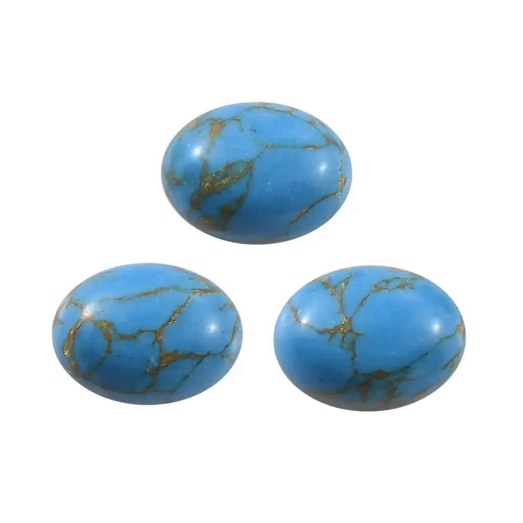 Mojave Blue Turquoise Set of 3 gemstones