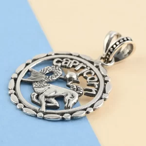 Sterling Silver Capricorn Zodiac Pendant