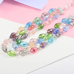Summer style necklace under $10 with bright beads