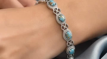 Mojave Blue Turquoise Bolo Bracelet under $10