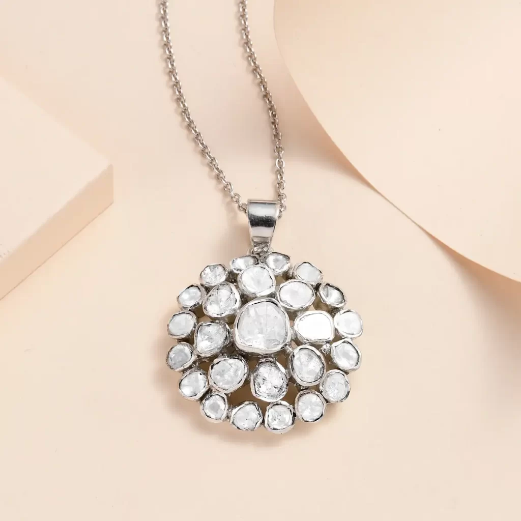 Polki Diamond Pendant Necklace