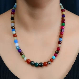 Gemstone Crystal Beaded Necklace Under $10