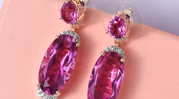 African Lilac Quartz Earrings