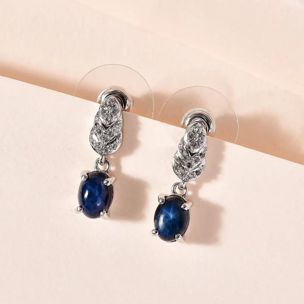 Blue star earrings 