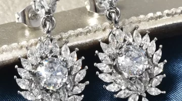 Diamond Floral Earrings