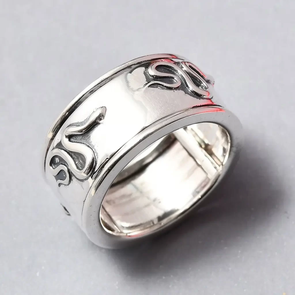Sterling Silver Infinity Spinner Band Ring, Promise Rings, Spinner Ring