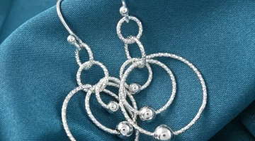 Sterling Silver Inner Circle Dangle Earrings