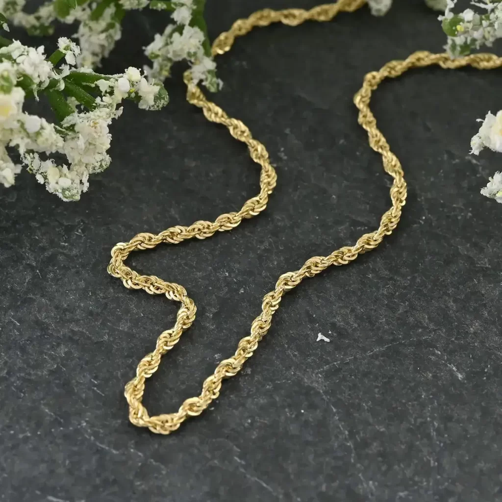 Graduation Gift Gold Chain Rope Pattern