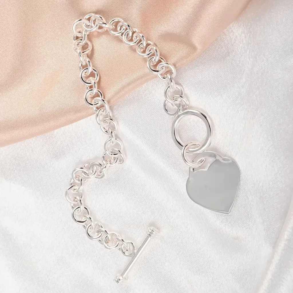 Heart Chakra Silver Bracelet
