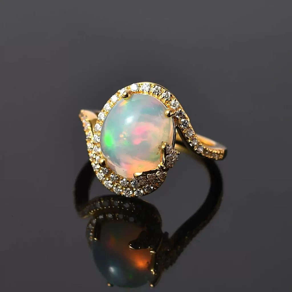 Italian Gold Opal Ring Garden Collection