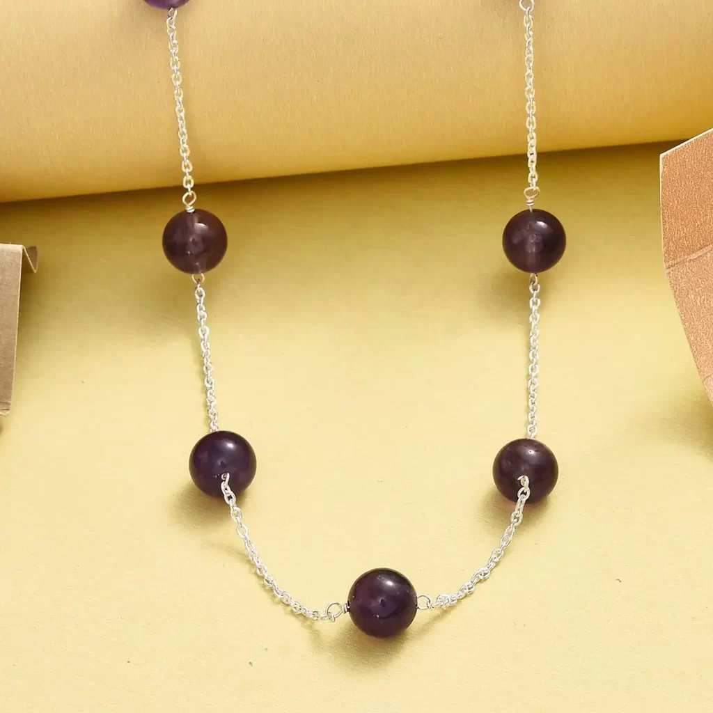 Amethyst Necklaces Under $20 Amethyst Beaded Station Necklace 