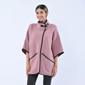 Oversized blazer winter fashion for women over 50 Knit Oversized Coat For Women with Stand Collar