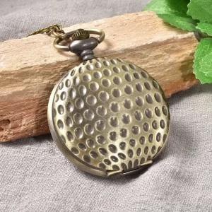 Gifts for Libra Strada Japanese Movement Golfball Pattern Pocket Watch with Chain