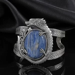 Bali Legacy Kashmir Kyanite Dragon Cuff Bracelet in Sterling Silver year of the dragon 2024