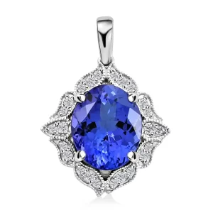 Jewelry clearance Rhapsody Certified and Appraised AAAA Tanzanite Pendant clearance
