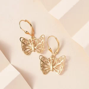 Gold plated Butterfly Earrings