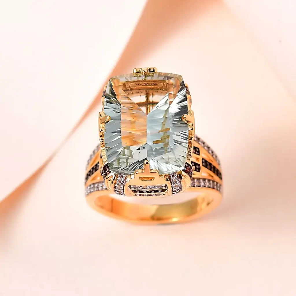 GP Art Deco Collection AAA Montezuma Prasiolite ring vintage ring vintage jewelry