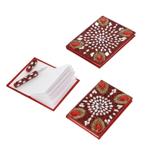 Journal Gratitude journal gift for friend Red Bedazzled Diary with Matching Pen