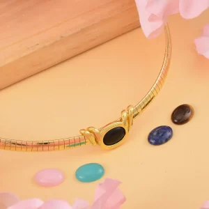 Multi Gemstone 5 Interchangeable stone with Choker Necklace