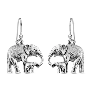 Sterling Silver Elephant Earrings gift for mother gift for daughter