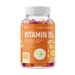 Kelz Vitamin D3 High Potency Supplement (Strawberry, Mango and Peach Flavors) 60 Gummies for bones