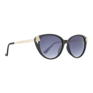NY Closeout SolarX Women's Polarized UV 400 Leaf Sunglasses with Rhinestones