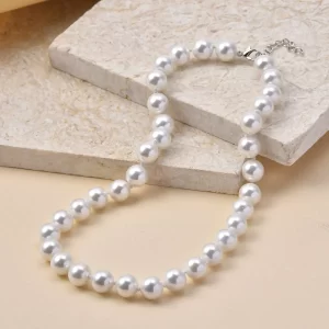 White Shell Pearl Beaded Necklace