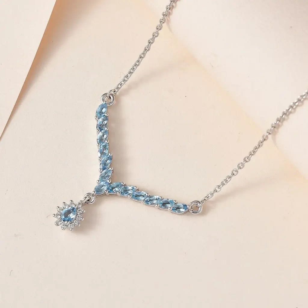 March birthstone necklace 