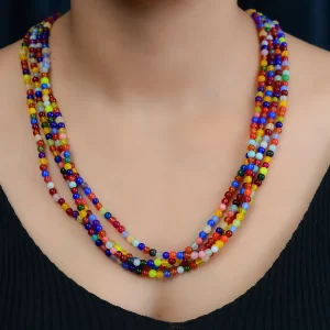 Multi Gemstone Beaded Endless Necklace