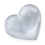 White Selenite Crystal Heart