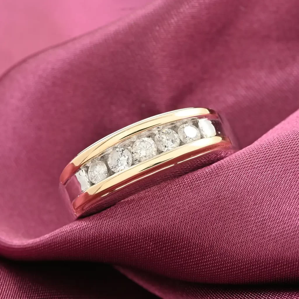 10K White Gold Diamond G-H Men's Ring
