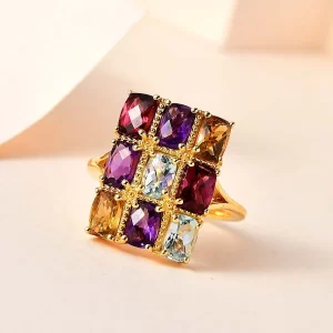 GP Royal Art Deco Collection Multi Gemstones Ring