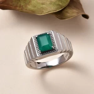 Green Onyx Men's Rings under $50