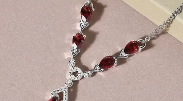 Mozambique Garnet Necklace for Girlfriend