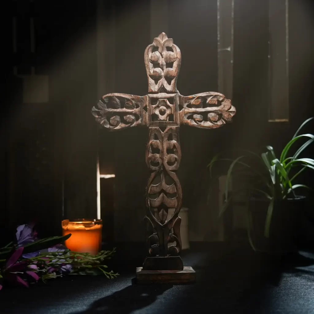 Nakkashi Wooden Handcrafted Decorative Cross