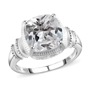 Simulated Diamond Ring in Sterling Silver, Fashion Rings For Women
