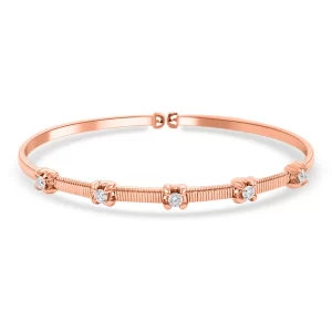 Modani Diamond Wristlet, 14K Rose Gold Wristlet, G, VVS Diamonds Wristlet, Diamond Bangle Bracelet, Gold Bangle Bracelet, Diamond Gifts For Her (7.15 g) 0.40 ctw (6.25 in)
