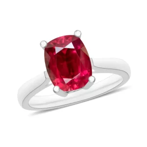 Premium Ouro Fino Rubellite Solitaire Ring in Vermeil Yellow Gold Over Sterling Silver 1.35 ctw
