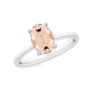 Pink Morganite Solitaire Ring in Platinum Over Sterling Silver 1.40 ctw
