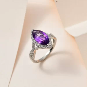 purple gemstone meaning in color therapy Moroccan Amethyst Ring